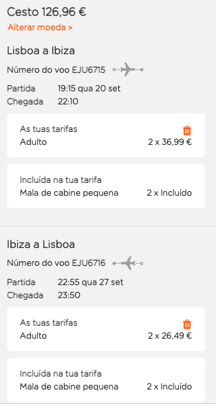 Viagem barata de lisboa para ibiza