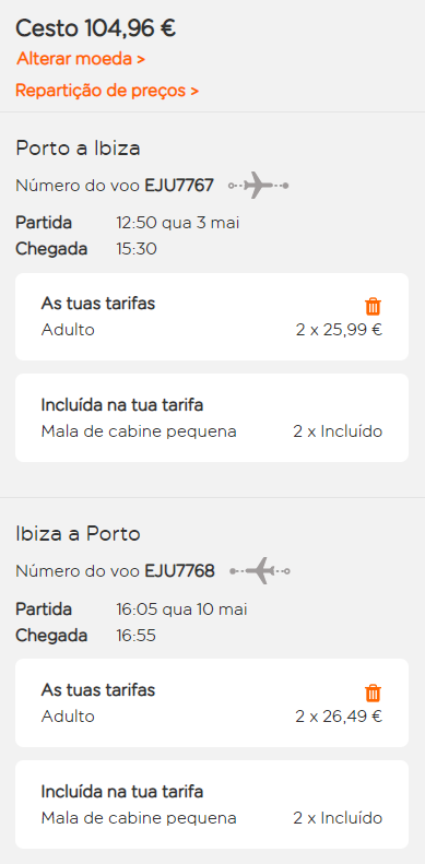 Voo Barato do Porto para Ibiza