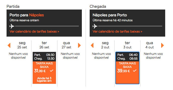 Voo direto do Porto para a Costa Amalfitana