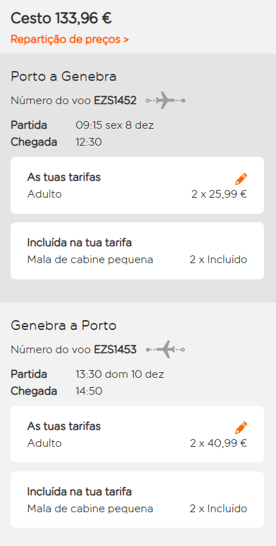 Voo para Genebra no feriado de 8 de Dezembro